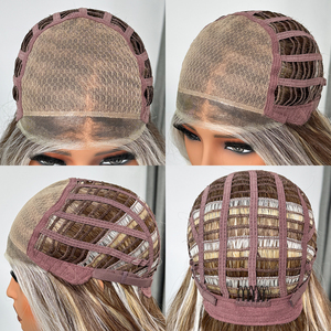 <span class=keywords><strong>Perruque</strong></span> frontale synthétique premium 7x7 en gros, 100% résistante à la chaleur, base mono juive, sans colle, monofilament, dentelle transparente pour femmes - Product Image 6