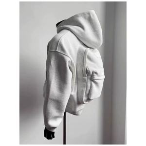 Sweat-shirt à capuche 3D style américain pour <span class=keywords><strong>homme</strong></span>, coupe oversize, épais, veste d'automne au design carré - Product Image 6