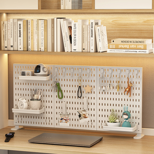 Práctico tablero de clavijas de escritorio estilo Abrazadera para mesas de maquillaje Duradero y fácil de limpiar Tablero de agujeros perforados para organizar - Product Image 4