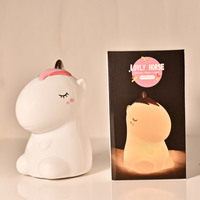 Mini veilleuse LED en silicone pour chambre d'enfant, lampe de chevet USB rechargeable, table pour bébé, table de chevet de nuit