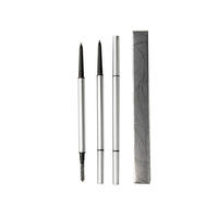 Crayon à sourcils double embout 2-en-1 avec brosse, 5 couleurs, fini lisse et waterproof, marque privée