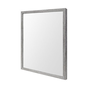 HMS stile moderno rettangolo Grey Accent Specchio qualità Driftwood cornice parete di vetro decorativo per il soggiorno