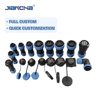 Connecteur étanche IP68 série SD JIANCHA – Prise mâle 2, 3, 4, 5, 6, 7 broches pour câble et montage sur panneau