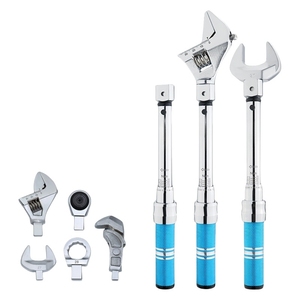 Clé dynamométrique industrielle 3/8 pouce 5-60 Nm avec tête carrée 9*12 interchangeable, clé à cliquet réglable à couple préréglé de 1-6 Nm - Product Image 1