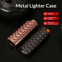 Étui à briquet en métal Creative Jiaxin Wh-2229, finement sculpté, coque épaissie résistante à la pression, design compact, exquis et portable