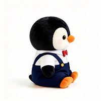 Peluche pingouin kawaii très populaire en tenue habillée, peluche pingouin moelleuse, cadeau d'anniversaire pour les amoureux des animaux