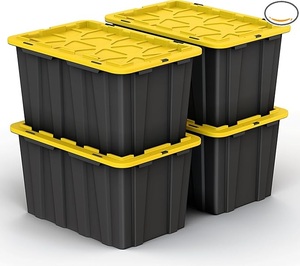 17 Gallon <b>Plastic</b> <b>Storage</b> <b>Bin</b> Tote Organizing Container with Ultra Durable Secure Latching Lids - Product Image 1