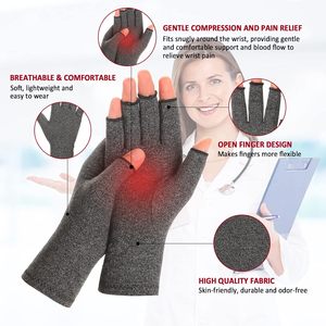 Guantes de Compresión Profesionales Personalizados sin Dedos para Linfedema, Alivio del Dolor Reumatoide, Terapia de Compresión, Antiartritis, para Artritis - Product Image 3