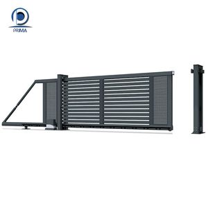 ประตูเลื่อนแบบกำหนดเอง Prima รุ่น Heavy Duty พร้อมตาข่ายเชื่อมและ<span class=keywords><strong>ลวดหนาม</strong></span>ด้านบน สำหรับสถานที่จัดเก็บอุตสาหกรรม - Product Image 3