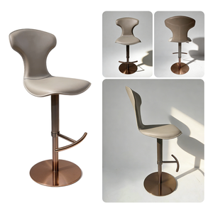 Living Room Chair Modern Chairs for Kitchen Island <b>Leather</b> <b>Bar</b> <b>Stools</b> with Backrest Dining - Product Image 3