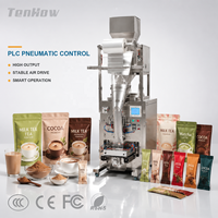 Machine d'emballage multifonctionnelle commerciale à haute efficacité PLC pneumatique pour sachets de thé au lait, de cacao et de poudre alimentaire