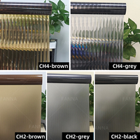 FANNA Selbstklebende Undurchsichtige 3D Gerippte PET 2 Mil 3-Jahres-Garantie Moderne UV-Abweisende Privatsphäre Dekorative Wasserdichte Fensterfolie