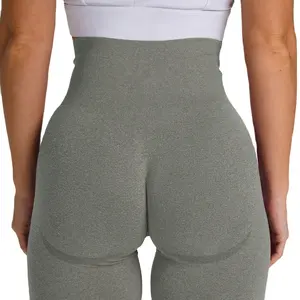 New Tummy Control High Waist Contour Tights Leggins Women Fitness Hip Lift Sport Smiley Seamless Yoga Pants For Women