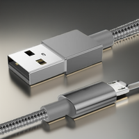 Câble micro USB tressé en nylon avec noyau en aluminium - 1 mètre pour la charge et la synchronisation des données, compatible avec J7/S7/S6 Kindle Fire Fire HD