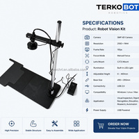Kit de vision TERKOBOT, bras robotique de bureau avec kit de caméra de vision, objectif 16 mm, bras robotique industriel pour l'éducation et la formation