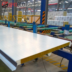 Painel de Lã de Rocha Sandwich para Parede e Telhado: Painéis de 30mm-150mm Coloridos, Isolamento à Prova de Fogo, Preço por Metro - Product Image 2