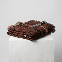 Hahnentritt-Muster Strickdecke mit Quasten für Sofa und Bett, Weiche Gemütliche Jacquard-Texturierte Dekorative Decke für Wohnzimmer