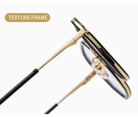 Lunettes polygonales Anti-lumière bleue, tendance, personnalité élégante et Simple, lunettes en métal Tr90 pour femmes