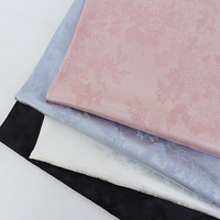Tissu Jacquard Satiné Effet Soie Motif Rotin 100% Polyester Motifs Floraux Rétro Léger Accessoires de Mariage