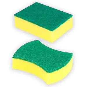 Best Price S Shape Kitchen Dishwashing Cleaning Sponge Washable Scrub Scouring Pad Washing Scrubber Sponges