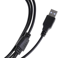 Adaptateur audio-vidéo 3 ports RCA vers USB avec gaine en PVC, câble convertisseur AV pour home cinéma, lecteur DVD, enceintes, Mac/PC