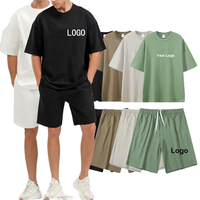 Ensemble de survêtement pour homme personnalisé en 2 pièces, t-shirt et short surdimensionnés, tenues décontractées d'été, OEM ODM