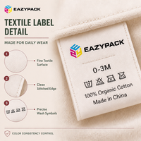 Étiquettes de soin tissées personnalisées pour vêtements et linge de maison, étiquettes de lavage avec symboles de taille et d'entretien de marque, garnitures textiles OEM