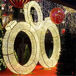 Anillo de Luces LED <span class=keywords><strong>Comercial</strong></span> IP65 con Motivo Navideño, Bola de Luz 3D, Anillo de Luces para Paisajes Exteriores, Centros Comerciales, Decoración Navideña - Product Image 5