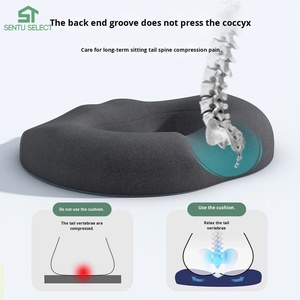 Cojín de Asiento para <span class=keywords><strong>Embarazo</strong></span> y Posparto, Espuma Viscoelástica, Alivio de Presión/<span class=keywords><strong>Hemorroides</strong></span>, Soporte para Incisiones Laterales y Desgarros, Cojín para Glúteos - Product Image 6