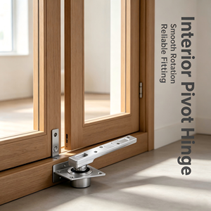 Charnière pivotante supérieure et inférieure en acier inoxydable moderne à 360/180 degrés, robuste, avec installation facile pour portes en bois et en verre - Product Image 3