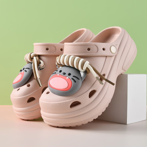 Women's Height Increasing <b>Clogs</b> EVA Closed Toe Non Slip Breathable Odor Resistant Summer Outdoor Wear Beige Pink Black Brown - Product Image 4
