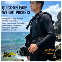 Gilet de flottabilité de plongée WMD Taiwan 1000D en nylon, BCD avec poches de lest intégrées, vannes de décharge rapide, anneaux en D en acier inoxydable, mise à niveau 2026