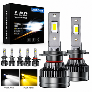Ampoules de phares <span class=keywords><strong>LED</strong></span> de haute qualité de la marque JJQ, style Redsea, blanc 6000K et jaune, 500W 200W 100000 <span class=keywords><strong>Lu</strong></span> pour H1 H4 H7 H9 H11 - Product Image 2