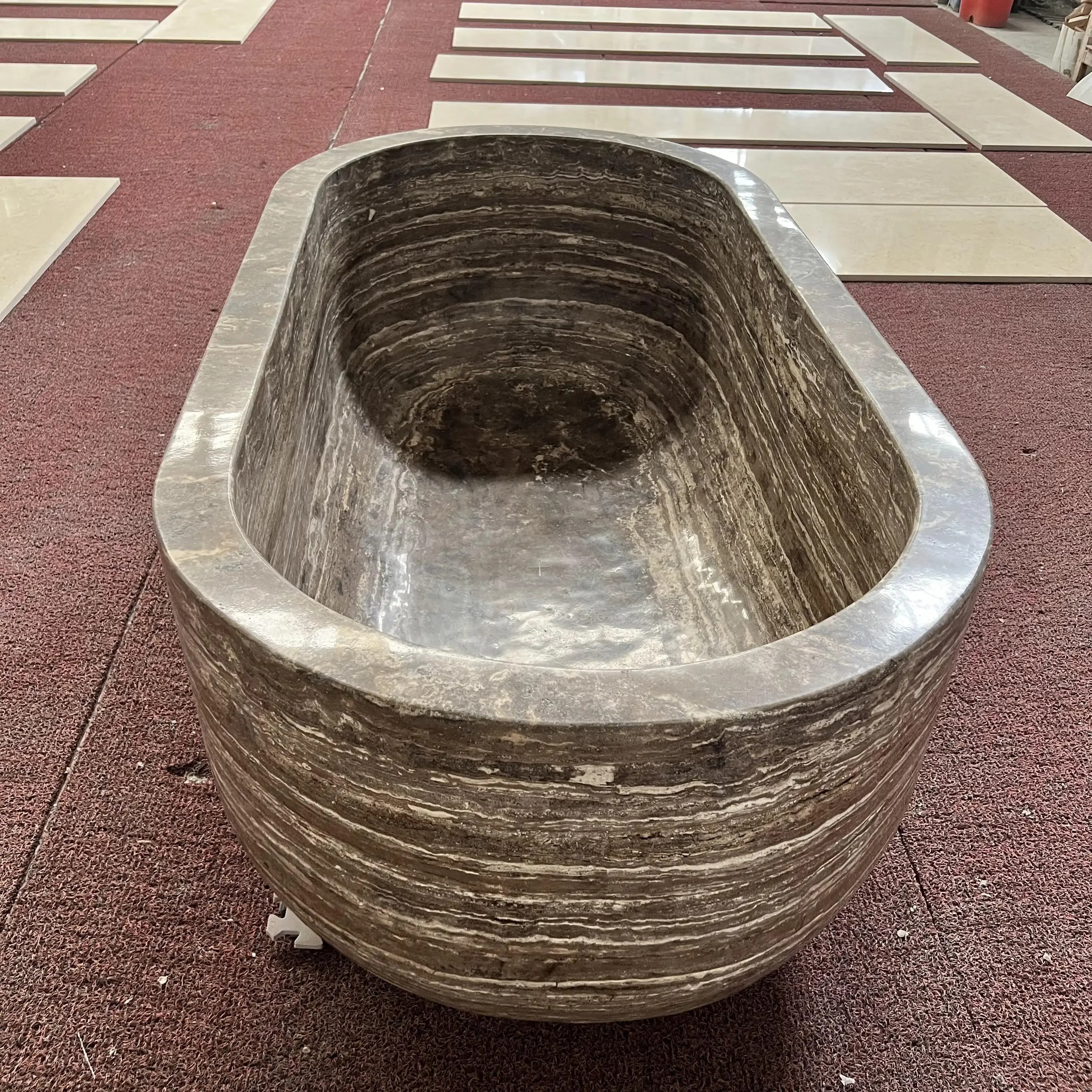 אבן שיש שחור אמבטיה אמבטיה אמבט אמבטיה אבן מלון אבן עץ סין מודרנית יצרן ישיר מרכז ארגז עץ טבעי