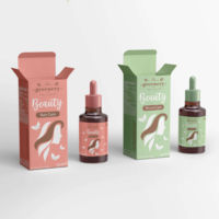 Caja Cosmética de Estilo Carpeta para Productos de Cuidado de la Piel con Aceites Esenciales, con Logotipo Impreso de Diseño Personalizado, Hecha con Materiales Reciclados, para Regalo de Perfume y Lápiz Labial
