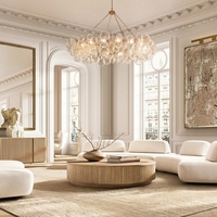 Meubles de salon de style luxueux, canapé modulaire personnalisable avec revêtement en tissu, profondeur de siège réglable