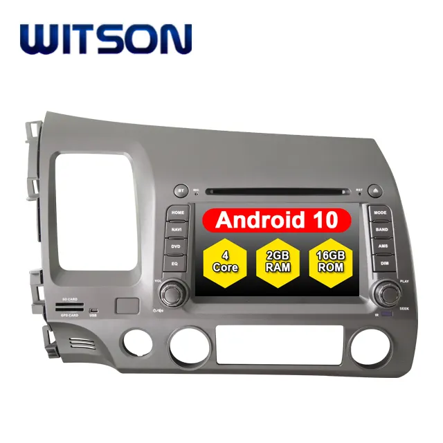 WITSON เครื่องเล่น DVD DSP รถยนต์แอนดรอยด์10.0,สำหรับ HONDA CIVIC 2006-2011 1080P HD VIDEO ซอฟต์แวร์ GPS ฟรี