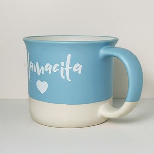 Taza de Cerámica Personalizada con Diseño de Corazón Mamacita, Color Azul y Blanco, con Asa, Taza Individual para Regalos y Ocasiones - Product Image 3