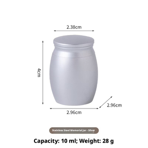 Urna Memorial Mini de Aço Inoxidável para Animais de Estimação, à Prova de Umidade, Capacidade de 10ml, para Cinzas e Pelos de Cães e Gatos - Product Image 4
