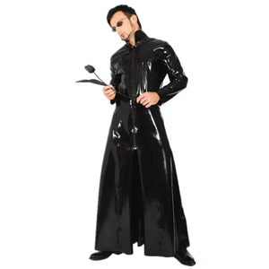 Cappotto Lungo in Finta Pelle PVC Nero Unisex, Matrix <span class=keywords><strong>Neo</strong></span>, Gotico, per Uomo e Donna, Cosplay, Cantante Notturno - Product Image 4