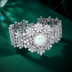 016011 orologi da <span class=keywords><strong>donna</strong></span> 19cm AAA colori zirconi in cristallo braccialetto di fiori <span class=keywords><strong>orologio</strong></span> per la festa nuziale gioielli di moda all'ingrosso - Product Image 3