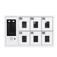 Casier de rangement pour téléphones portables intelligent, personnalisable, monté au sol, pour salles de réunion, accès par reconnaissance faciale et empreintes digitales