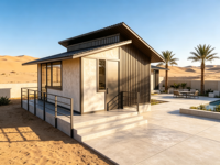 Villa modulaire moderne de 36 m², maison de vacances avec salle de bain, imperméable, personnalisable pour les centres de villégiature