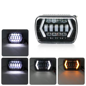 Phares LED 5x7 7x6 7 pouces 40W 12V, feux de croisement et de route, avec anneau lumineux DRL Angel Eye, pour Jeep XJ Wranglers, SUV tout-terrain, garantie 2 ans - Product Image 5