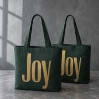 Sac de transport en toile « Joyeux Noël » avec tampon personnalisé, en fibres végétales écologiques, pour marchandises en vrac, expédition rapide, disponible en stock