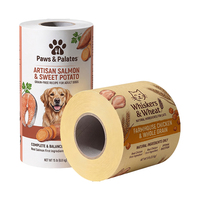 Film en rouleau de papier couché à base d'eau recyclable UE pour aliments pour chats et chiens, film d'emballage pour machines automatiques pour café et friandises