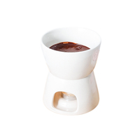 Ensemble de pots à fondant suisse au chocolat, 4 pièces, en céramique blanche, bon marché, vente en gros