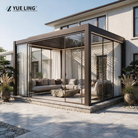 Pergola motorisée en aluminium à toit à lames orientables, taille personnalisée pour les constructeurs et les entrepreneurs, pergola résistante au soleil et à la pluie pour la cour