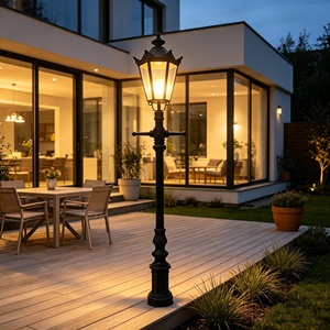 Lámpara LED de Jardín de Estilo Retro Europeo, Resistente al Agua, IP65, Iluminación Decorativa para Exteriores - Product Image 3