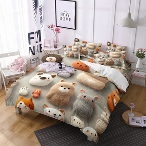 新款5D数码印花床上用品套装100% 涤纶超细纤维儿童床上用品套装卡通人物 - Product Image 3